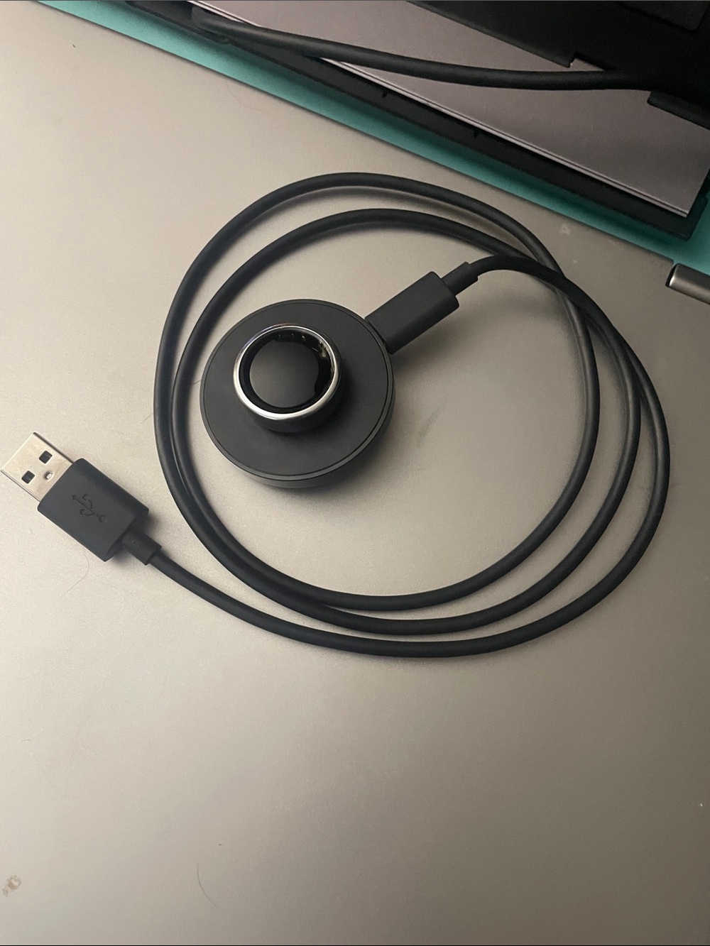 Oura Silver Ring with Charger size 10